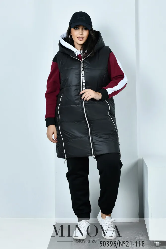 Костюм 21-118-марсала-черный Minova