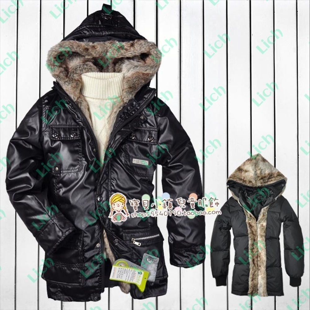 Куртка парка на меху с трикотажным воротом