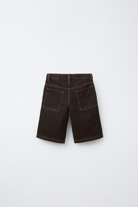 ZARA ШОРТЫ КАРГО OVERDYE, ЧЕРНЫЙ