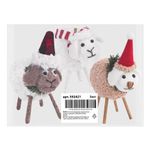 Украшение ёлочное (1 шт.) "Овечка", 10х6х13 см, фланель, фетр, ассорти 3 дизайна, ЗОЛОТАЯ СКАЗКА, 592421