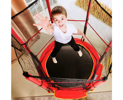 Батут детский DFC TRAMPOLINE-RED 55" с сеткой