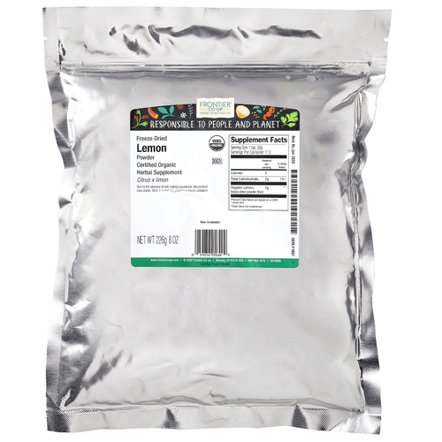 Frontier Co-op, органический сублимированный лимонный порошок, 226 г (8 унций)