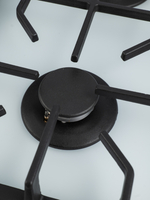 Газовая варочная панель 4 конфорки Nano Glass Белое матовое Закаленное стекло легкой очистки, Wok-конфоркой, Электроподжиг, Газ-контроль, Решетки из чугуна, Macbi MBH64WFGI.V2-NM-WH NanoGlass