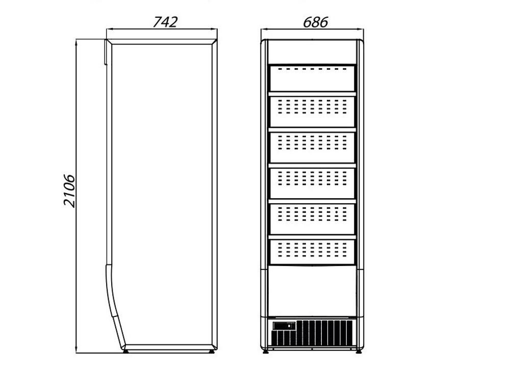 Холодильная витрина OPEN FRONT OF60H200