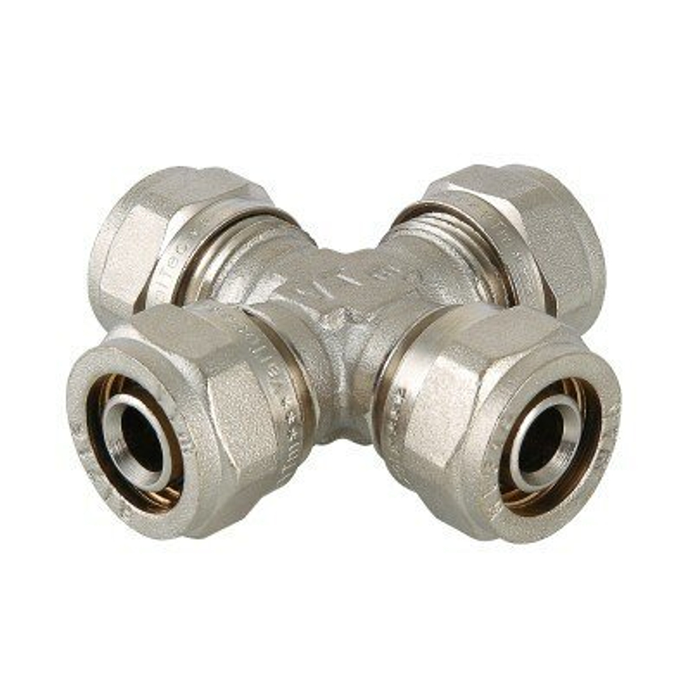 Обжимная крестовина VALTEC 20 х 16 х 20 х 16