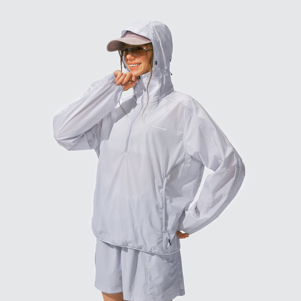 Куртка Nothomme Monterest Outdoor Packable Hooded Half-Zip Jacket with Reflective Logo Print