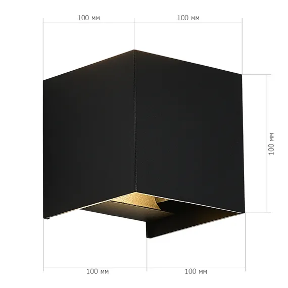 SL9513.401.01 Светильник уличный настенный ST-Luce черный/черный LED 1*10W 2700K BRIK