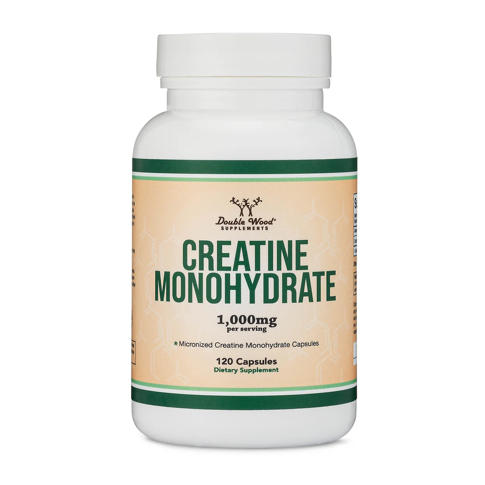Double Wood Supplements - Creatine Monohydrate - 120 x 500 mg capsules