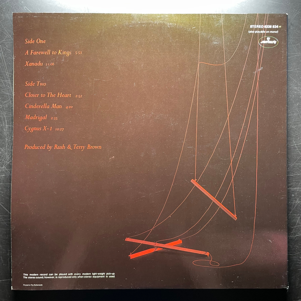 Rush ‎– A Farewell To Kings (Голландия)