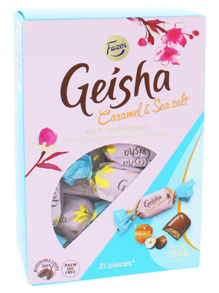 Шоколадные конфеты Fazer GEISHA "Карамель и морская соль" 150 г.