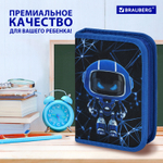 Пенал BRAUBERG 1 отделение полиэстер 21х14 см "Evil robot" (2 штуки в упаковке)