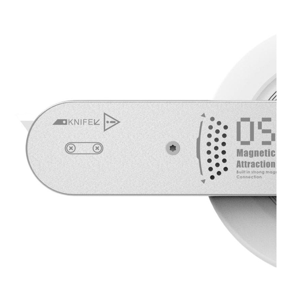 Складная подставка MagSafe Aulumu G05 Air Stand для iPhone Вращаемая подставка из алюминия в футуристическом стиле со съёмным выдвижным керамическим канцелярским ножом