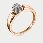 Кольцо для женщин из розового золота 585 пробы с бриллиантом (арт. 01-00012-05-001-01-01)