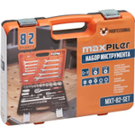 Набор инструмента MAXPILER MXT-82-SET (82 предмета, 1/2" и 1/4", CrV)   MXT-82-SET