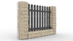 Забор из евроштакетника ZBR0057
