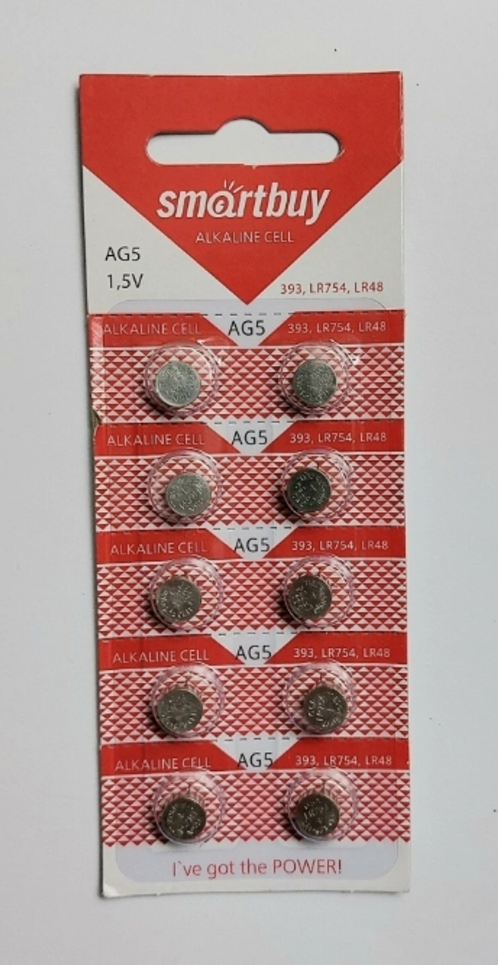 Батарейка Smartbuy AG5 LR48 LR754 1шт