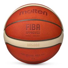 Мяч баск. MOLTEN B6G5000 р.6, FIBA Appr, 12 панелей, нат.кожа, бутил.камера, кор-беж-чер