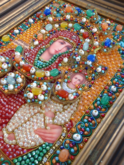 И-21а Набор для вышивания хрустальными камнями Богородица "Смоленская"