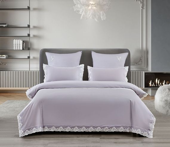 Постельное белье Asabella 2331-6 (евро), с кружевом