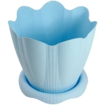 Горшок для цветов пластиковый 1,5л d-16см «Эдельвейс» с поддоном микс С191К