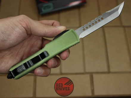 Нож Microtech Ultratech Helhound H/E - зеленая рукоять, сатин клинок + запчасти RK-360