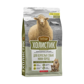 Деревенские лакомства Холистик Премьер для собак малых пород, ягненок с рисом 1кг.