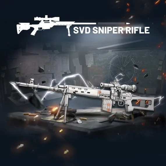 Sniper Rifle SVD Gun Model  HP382-SK