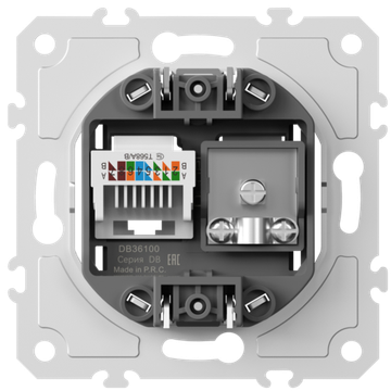 Механизм розетки RJ45/TV cat.5, ClassE-8/0-2400 МГц,  серия DB