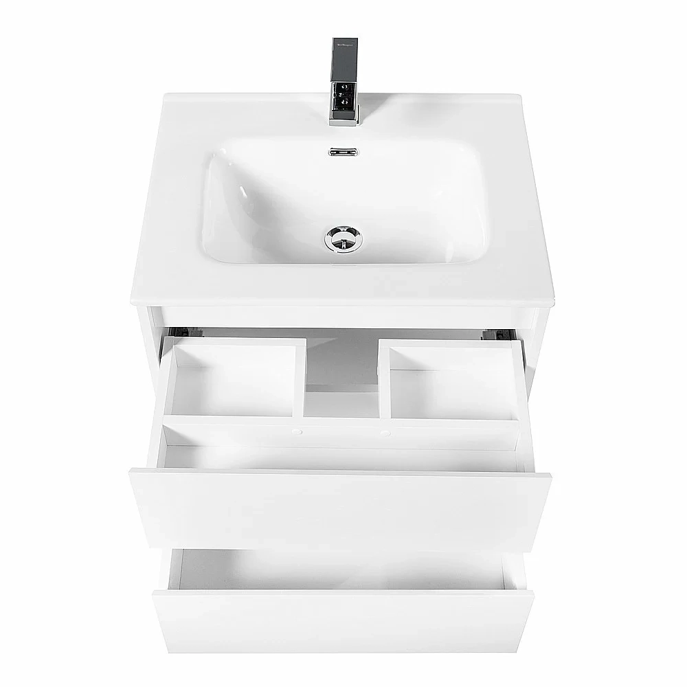 Тумба с раковиной BelBagno KRAFT 60 2C-SO/BB600ETL Bianco Opaco