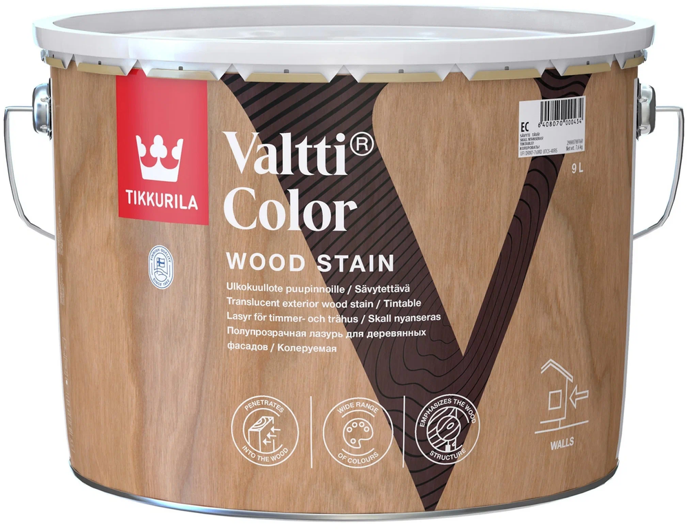 Защитная лазурь Tikkurila Valtti Color ЕС (9л) база под колеровку