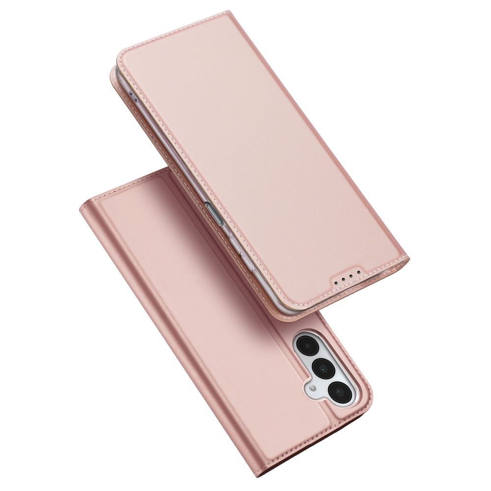Чехол книжка из PU кожи розового цвета от Dux Ducis для Samsung Galaxy A17 5G, серия Skin Pro Series Case