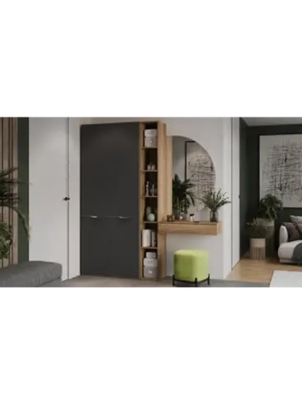 Прихожая с зеркалом Яблоня Беллуно 197х37х217