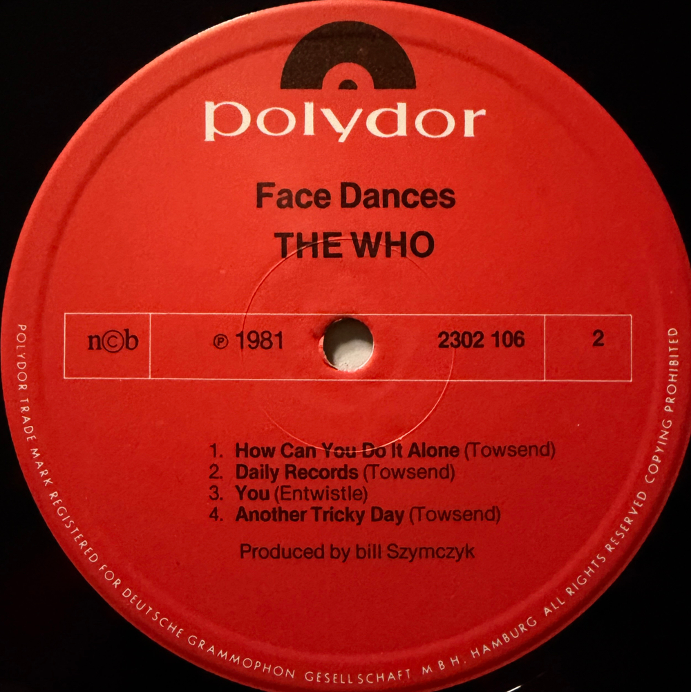 The Who - Face Dances (Скандинавия 1981г.)