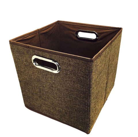 Открытый короб для хранения вещей, цвет коричневый, 25х25х25 см