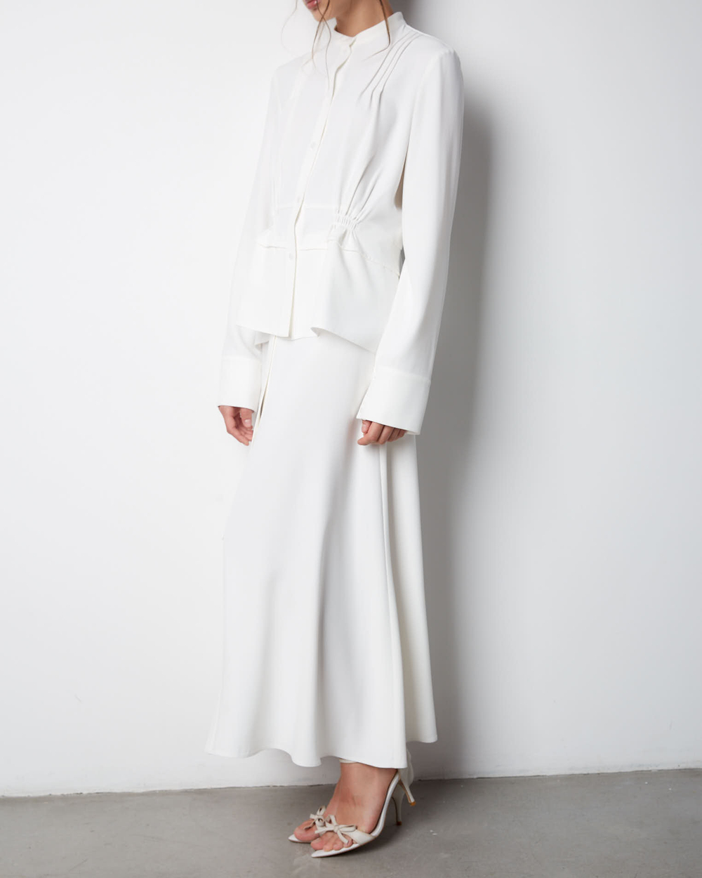 Юбка из смесовой вискозы Александр Маккуин белый