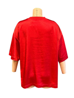 Футболка овер шелковая