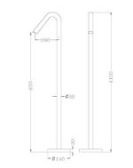 Смеситель для раковины RUBINELLI ELEGANZA RB-PL1050GM