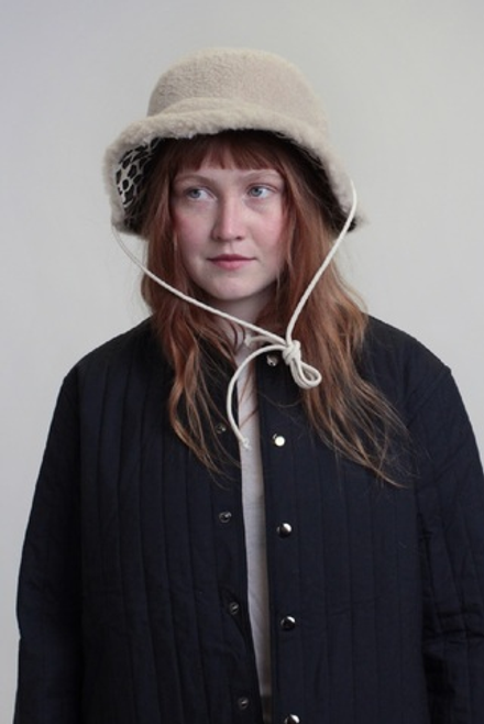 Леопардовая панама с мехом