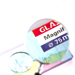 Лупа Alingar, 75 мм, 5-ти кратное увеличение, металлический обод, пластиковый держатель, картонная упаковка