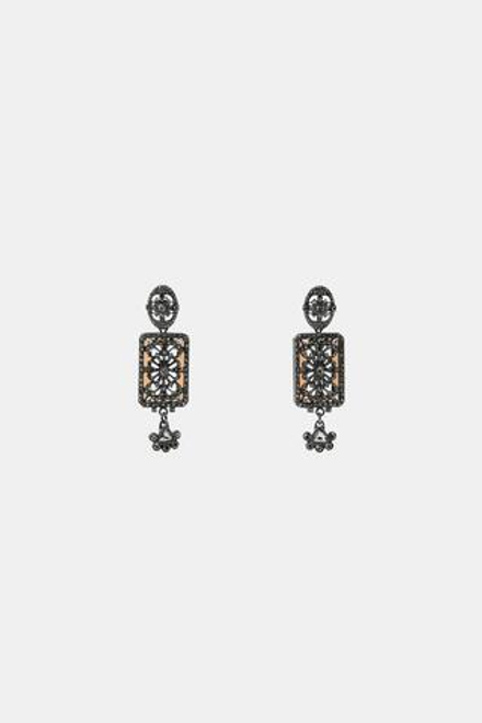 ZARA СЕРЬГИ СО СТРАЗАМИ, АНТРАЦИТОВО-СЕРЫЙ