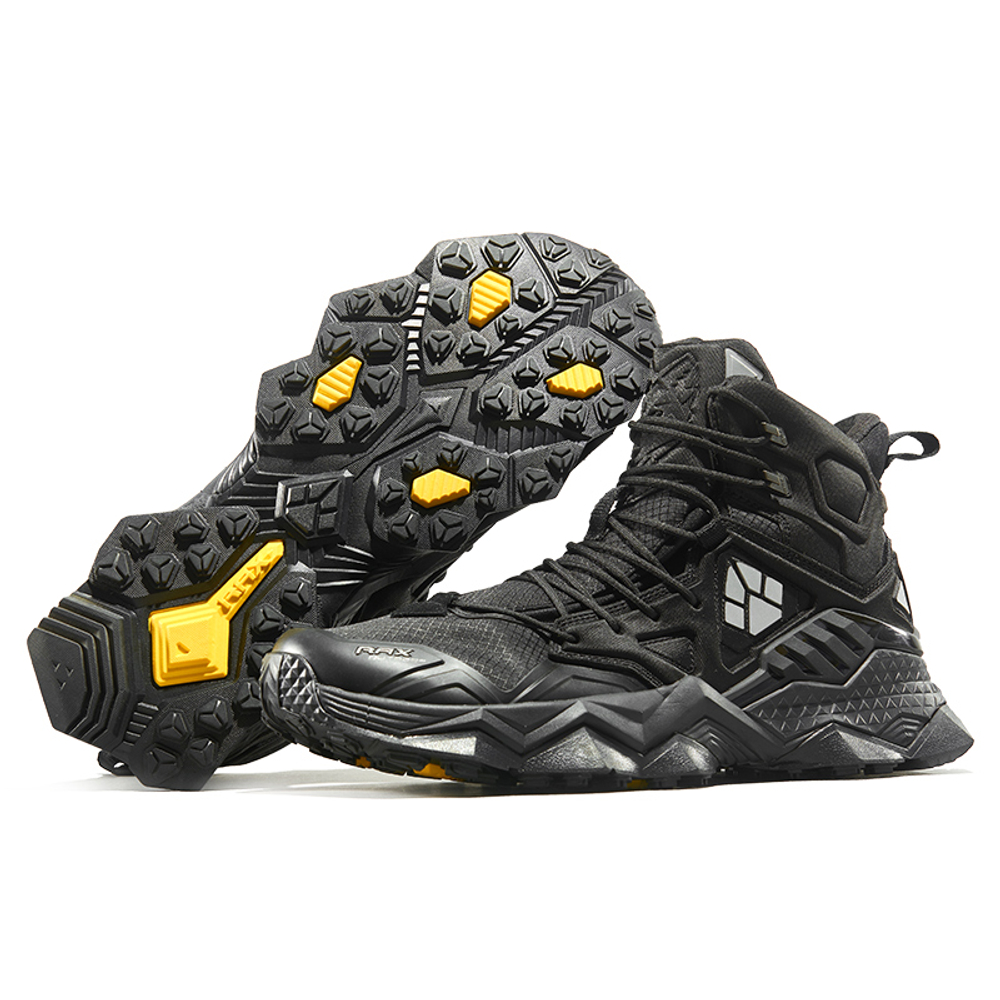RAX High top Outdoor Shoes Men"s Pure Black