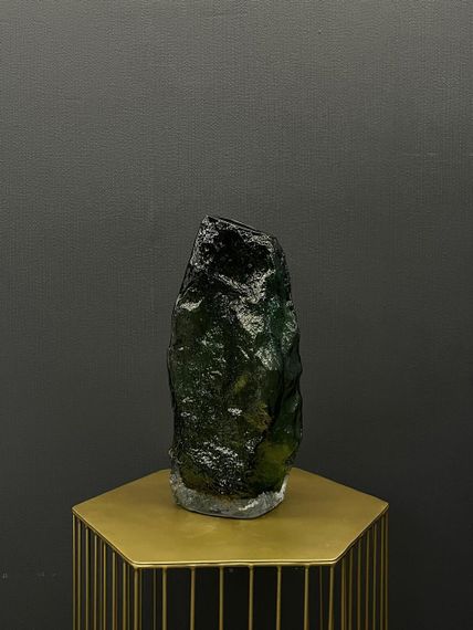 Ирен (зеленая) Ваза стеклянная 16х11х38см