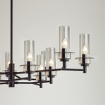 6555/12C CLASSI LN25 30 черный/дымчатый/металл/стекло Люстра потолочная E14 12*40W 220V MADONNA