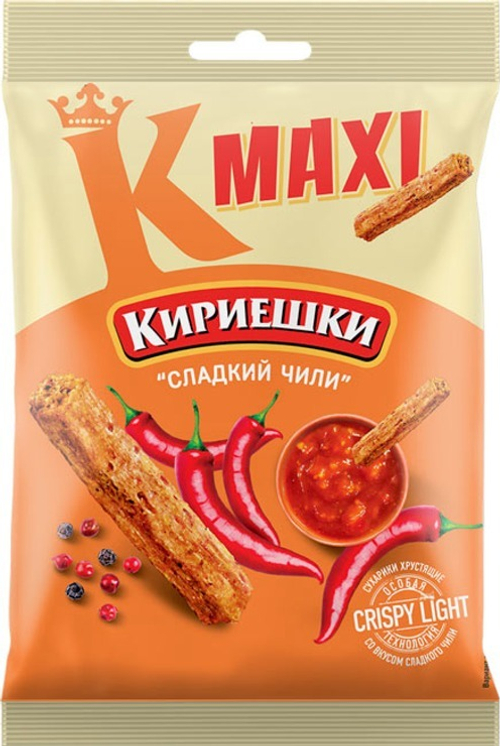 Сухарики Кириешки Maxi 60г сладкий чили