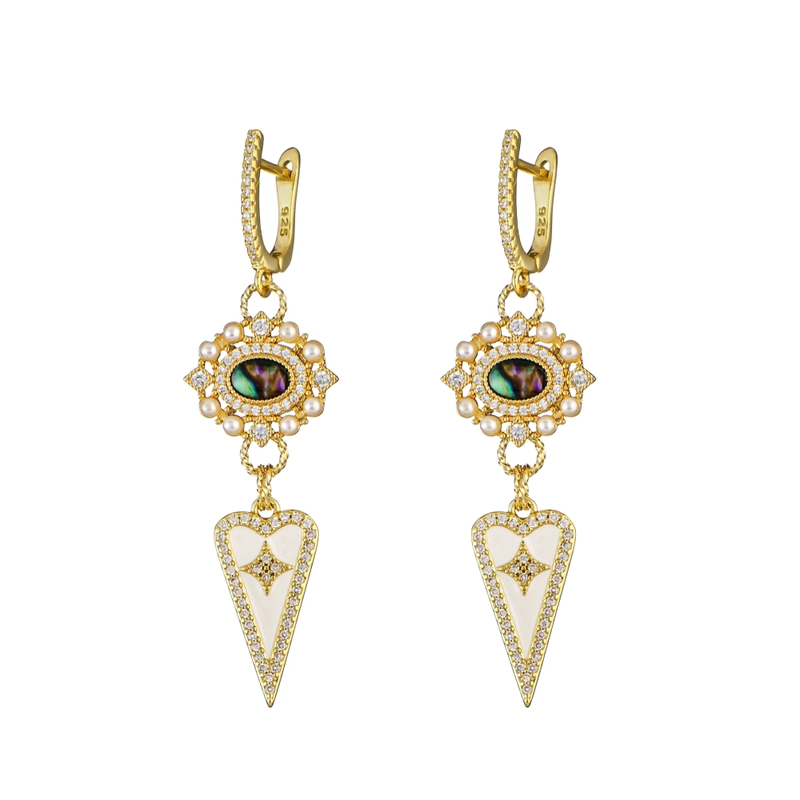 Серьги Испанское Кружевное Сердце