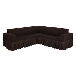 Чехол на угловой диван, цвет Кофе