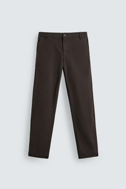 ZARA БРЮКИ ЧИНОС SKINNY FIT, КОРИЧНЕВЫЙ