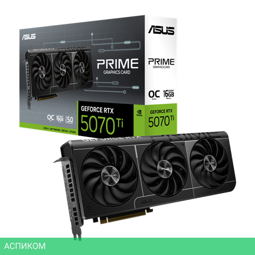 Видеокарта Asus Prime GeForce RTX 5070 Ti OC Edition 16Gb GDDR7 (PRIME-RTX5070TI-O16G)