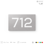Номер на дверь 712, табличка на дверь для офиса, квартиры, кабинета, аудитории, склада, серая 120х70 мм, Айдентика Технолоджи
