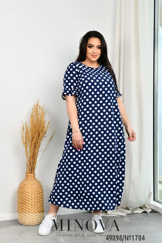 Платье 1704-темно-синий Minova